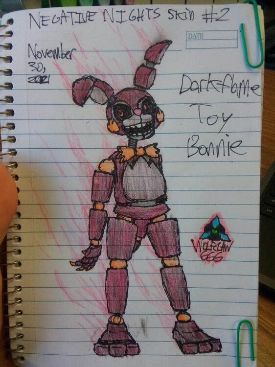Darkflame Toy Bonnie (FNaF: Special Delivery skin idea for Toy Bonnie) [November 30, 2021]