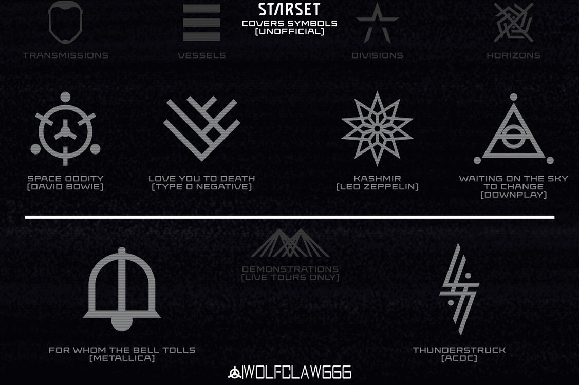 STARSET | COVERS SYMBOLS (unofficial) [SYMBOLS: September 16, 2021 - August 24, 2022] [POSTER: August 29, 2022]